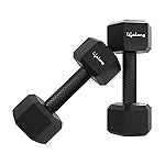 Lifelong PVC Hex Fixed Dumbbells Pack of 2 (2kg*2) Black Color- Amazon