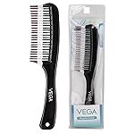 Vega Detangling Comb with 2 Row Teeth for Women & Men | Wide Tooth Anti-Static Hair Comb for Smooth & Frizz-Free Styling | Hair Comb for All Hair Types | (India’s No. 1* Hair Brush Brand) | (1265)- Amazon