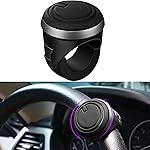 Car Steering Wheel Spinner Knob, 360° Rotating Steering Aid with Clamp Mount, Black- Amazon