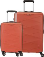 Kamiliant by American Tourister Hard Body Set of 2 Luggage 4 Wheels – (Small 55 Cm | Medium 68 Cm)Combination Lock-Triprism – Brown- Flipkart