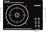 Crompton Infrared 2200W Induction Cooktop with Feather Touch Controls, Rotary Knob and Adjustable Power Levels, LED Display, Overvoltage & Overheat Protection | Efficient Electric Cooker Kitchen- Amazon