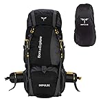 Impulse Rucksack bags 80 litres travel bag for men tourist bag for travel backpack for hiking trekking Bag for men camping Curve Black with 1 year Warranty | Black- Amazon