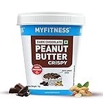 MYFITNESS Peanut Butter High Protein Dark Chocolate Spread Crispy 1kg | Added Whey Protein | 31g Protein for Muscle Building | 8g Fiber | Pre & Post-Workout Snacks | Cholesterol Free | Zero Trans Fat- Amazon