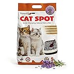 CatSpot Lavender Flower Scented Cat Litter – 5kg | Ultra Absorbent, Quick Clumping, Odor Control, Dust-Free Formula for Cats- Amazon