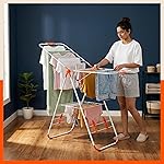 Bathla Foldable Cloth Drying Stand – Neo | 26 Drying Rails | Weather Resistant Alloy Steel Laundry Rack | Lightweight Clothes Dryer Stand for Home & Balcony | 2 Year Warranty (Bright Orange)- Amazon