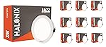 Halonix Jazz 15W White Recessed downlighter | Cutout- 4 inch | Bright Recessed Ceiling Light | Led Downlighter with Surge Protection | Pack 10- Amazon