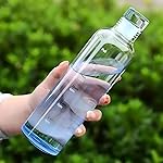 Glass Borosilicate Water Bottles, H2O Fridge Water Bottle with Cap, Leak Proof & Airtight Lid, Water Bottle for Office, School, College – 500ML Bottles with Time Marker (500ML)- Amazon