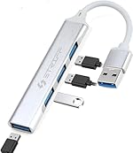 STRIFF USB 3.0 Hub, 4 Port USB Hub Splitter,Portable USB Adapter Mini Multiport Expander for Desktop, Laptop, Xbox, Flash Drive, HDD, Console, Printer, PC, Keyboards, HP, Dell- Amazon