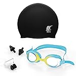 Lifelong Swimming Combo Kit for Kids 5+ Years| Swimming Goggles, Swim Cap with Earplug, Noseclip| Easy Fit Swimming Accessories| Waterproof Swimming Cap| Anti-Fog Glasses(Blue)- Amazon