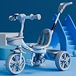 Lifelong Trike Cycle for Kids Cycle 2-5 Y – Tricycles for Boy & Girl – Bike with 3 EVA Wheels, Bell & Basket -Durable Tricycle with Parental Control 30Kg Capacity (Blue & Grey)- Amazon