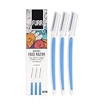 FURR Reusable Face Razor For Women Facial Hair With German Blade For Smooth & Instant Hair Removal | For Eyebrows, Upper Lip, Forehead, Chin and Sideburns | Comes With Protective Sleeve | Pack of 3- Amazon