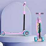 Lifelong LLKS03 Foldable Kick Skating Cycle| Skate Scooter for Kids(Max User Weight: 50Kg) Kids Scooter (Pink, Blue)- Amazon