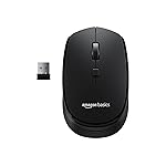 amazon basics Wireless Optical Mouse with 2.4GHz, USB Nano Dongle, Optical Orientation, Click Wheel, Adjustable DPI- Amazon