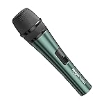 Amazon Basics Professional Microphone with On/Off Switch | Frequency Response: 40-18000 Hz | For Solo Vocals, Karaoke Singing, Speeches & Performances | Super-Cardioid Pickup Pattern- Amazon