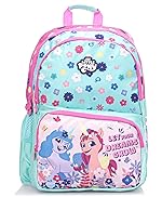 STRIDERS My Little Pony Premium School Bag for Kids | Lightweight Trendy Backpack | Padded Comfortable Straps & Detachable Wings | Fun Magical Adventures | 16 inches- Amazon