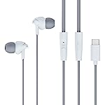 Boat Bassheads 300C Wired Earphones,Type-C Jack, 10mm Drivers, Signature Sound, in-Line Microphone, Integrated Controls, Voice Assistant & 120cm Cable (Cool Grey)- Amazon