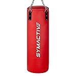 Symactive High Performance Heavy Duty 3 Feet Unfilled Punching Bag with Rust Proof Stainless Steel Hanging Chain, SRF Material, Red (Boxing/MMA/Kickboxing/Muay Thai)- Amazon