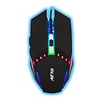Ghost 20 Gaming Mouse Wired, Ergonomic Gamer Laptop PC USB Optical Computer Mice with RGB Backlit, 4 Adjustable DPI Up to 3600, 6 Programmable Buttons for Windows 7/8/10/XP Vista Linux -Black- Amazon