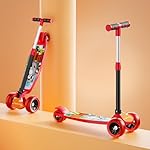 Lifelong Kick Scooter with Adjustable Height – Foldable – Skate for Kids with PVC Wheel – Max User weight-50 kg, Red & Black, 6 Months Manufacturer’s Warranty, LLKS02- Amazon