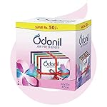 Odonil Bathroom & Toilet Air Freshener Blocks 288g (Pack of 4 x 72g) | Germ Protection | Lasts Up to 45 Days Freshness | 4 Fragrances in One Pack | Lavender, Orchid, Jasmine & Rose | For Home & Office- Amazon