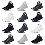 Fitness Mantra® 12 Pairs Sports Ankle Cotton Socks | Free Size| Breathable| Daily Use| Multicolor| 12 Pairs|- Amazon