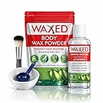 WAXED™ Body Wax Powder for Women Waxing Set | Instant Hair Removal | Papaya Enzyme Activator | Full Body Wax | 100g Powder + 100ml Activator | With Bowl, Spoon & Brush Included.(Pack of 1)- Amazon