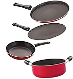 Nirlon 3 Layer Coated Non Stick Aluminium Pots and Pans Cooking Item Gift Set of 4 Pieces (FT13_CT12_TP22_CS24)- Amazon