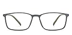 LENSKART BLU | Zero Power Blue Cut Computer Glasses | Anti Glare, Lightweight & Blocks Harmful Rays | 100% UV Protected | Full Rim Rectangular | For Men & Women | Medium | LB E13527- Amazon