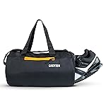 Gym Bag for Men & Women with Shoe Pocket, Duffel Bag for Sports, Gyms, Duffel Bag Gym Bag, Polyester Sports Duffle/Shoulder Bag for Tennis, Dance, Golf, Football, Crossfit & Swimming (Black)- Amazon