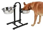 PremiumAV Earth-Friendly U Shape Stand Dog Bowl – Large Size Stainless Steel Pet Feeder Made with Rice Husk – Eco-Friendly Food and Water Bowl for Dogs and Pets – 1 Unit Bounded Fusion- Amazon