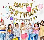 Crackles Happy Birthday Golden Foil Balloons in Capital Letters Upper Case for Birthday Decorations- Amazon