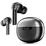 Boat Airdopes 300, Cinematic Spatial Audio, 50HRS Battery, 4Mic AI ENx, Fast Charge, App Support, Low Latency, IPX4, v5.3 Bluetooth Earbuds, TWS Ear Buds Wireless Earphones with mic (Gunmetal Black)- Amazon