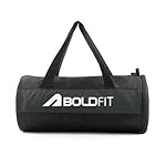 Boldfit Gym Bags for Men with Separate Shoe Compartment Unisex Duffle Bag for Carry & Travel Adjustable for Shoes Towel Duffel Sports Bag for Women & Men 20L – Black Grey- Amazon