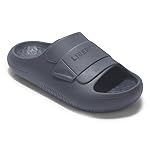Liberty A-HA DAILYWALK Slippers for Men – Black & Dark Grey Flip Flops – Casual Non-Fastening House Slipper- Amazon