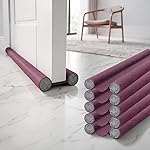 PVC Door Draft Stopper for Home | Under Door Noise Dust Guard | Cold/Heat Insulation Strip | Gap Sealer for Doors & Windows | Easy Installation. Pack of 5 (36IN_PO5_RED)- Amazon