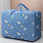 wolpin Extra Large Underbed Storage Bag Waterproof (70 x 30 x 50 CM) | Non Woven Rectangular Organizer with Zipper & Handle for Clothes Blankets Sarees Geometry Print- Amazon