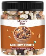Marwar Bites Premium Mixed Dry Fruits Crunchy Snack for All Ages Gifting Almonds, Apricots, Cashews, Dates, Figs, Pistachios, Raisins, Walnuts (1 x 500 g)- Flipkart
