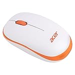 acer Wireless Mouse (1600 DPI/2.4 GHz Wireless Frequency/Optical Sensor/USB Dongle) | Color: White/Orange- Amazon