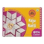 GO DESi Premium Kaju Katli – 180 grams | 61% Cashews | More Cashews, Less Sugar | Sweets |- Amazon