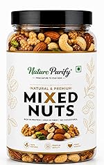 Nature Purify Mixed Dry Fruits Premium 1kg | Almonds, Cashews, Kishmish, Apricots & Seeds Mix | Fresh Crunchy Nut & Fruit Combo Pack for Snacking & Gifting | Jar Pack Of 1- Amazon