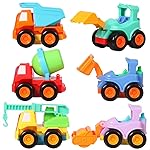WizToy Construction Toy Cars (3 Month Warranty) for 2,3,4,5 Year Old Boys, Girls Toddlers – Push and Go Construction Truck Toy, Pull Back Vehicles – 6 Pack Gift Set- Amazon