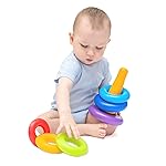 Kids Mandi Smiley Stacking Toys Coloring Teddy Bear Face Rings for Kids 7 Ring Multi Color, Non Toxic Plastic,Multi Use Bath Toy, Indoor Game, Outdoor Game, Educational Toy 7 pcs- Amazon