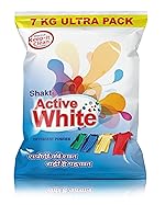 Active White Detergent Washing Powder, 7 kg Ultra Pack | Laundry Detergent | Removes Tough Stains | High Efficiency | Superior Cleaning | Power Boosters- Amazon