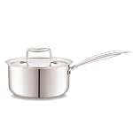 Cello Tri-Ply 14 cm Stainless Steel Cookware Sauce Pan with Lid 1 LTR | Tri-Ply Bottom Sauce Pan with SS Lid | Induction and Gas Stove Friendly | Dishwasher Safe | Silver- Amazon