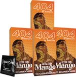 Bold Care 404 Super Ultra Thin Mango Flavored Condoms For Men Condom (Set of 4, 40 Sheets)- Flipkart