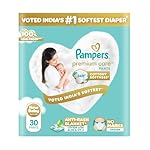 Pampers Premium Care Pant Style Baby Diapers XS 30 Count | No Marks Design | Voted India’s #1 Softest Diaper | All in 1 diaper with 360 Cottony Softness- Amazon