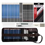 Corslet 41 Pcs Professional Drawing Supplies Sketching Art Kit Pencil Set With Tools Pouch Complete Artist Charcoal Sketch Pencils Shade Shading Portrait Gifts Accessories- Amazon