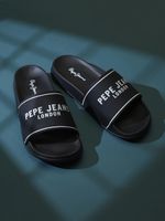 Pepe Jeans Men Slides (Black , 8)- Flipkart
