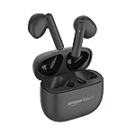 amazon basics True Wireless in-Ear Earbuds with Mic, Touch Control, IPX5 Water-Resistance, Bluetooth 5.3, Up to 40 Hours Play Time, Voice Assistance and Fast Charging (Black)- Amazon