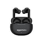 amazon basics True Wireless in-Ear Earbuds with Mic, Touch Control, IPX5 Water-Resistance, Bluetooth 5.3, Up to 55 Hours Play Time, Voice Assistance and Fast Charging (Black)- Amazon